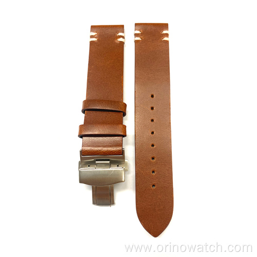 Hand-made Vintage Cordovan Leather Watch Strap